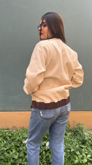 IVORY TRAIL CORDUROY BOMBER JACKET